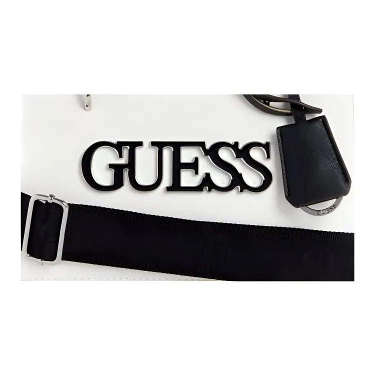 GUESS Artificial Leather Handbag Shoulder Bag Crossbody Bag Small Size Women's White-2