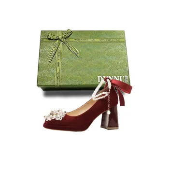 Dunnu Chunky Heel High Heels Women's Red