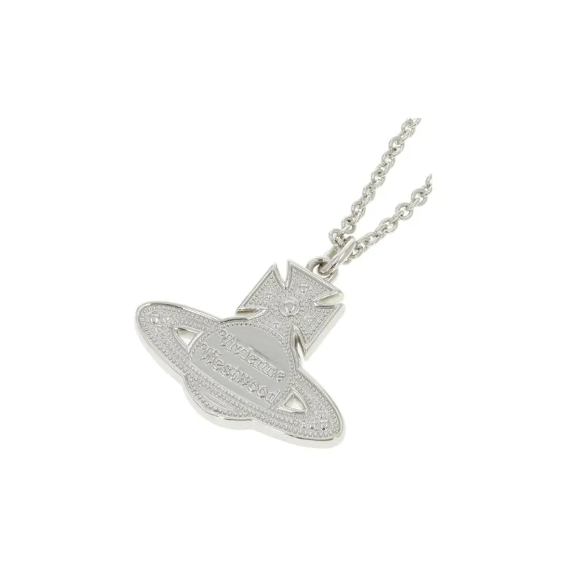 Vivienne Westwood Oxidized Brass, Silver Plated, Crystal, Platinum Necklaces Unisex Silver-4