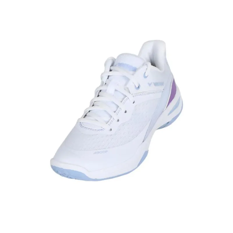 VICTOR Cushioning Breathable Low Top Badminton Shoes Women's White Purple-2