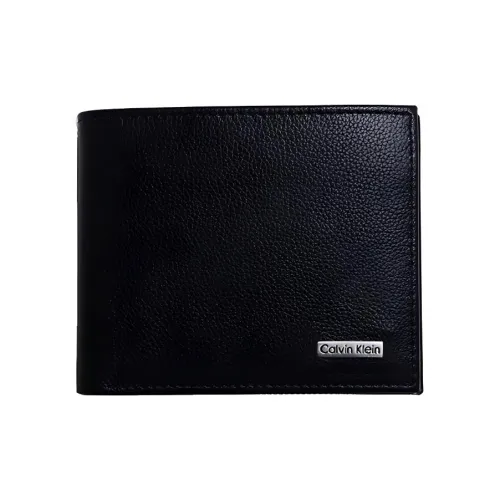 CALVIN KLEIN Leather Money Clip Leather Wallets Men's Black