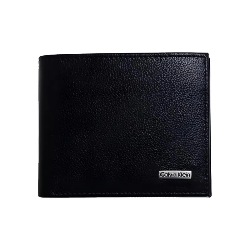 CALVIN KLEIN Leather Money Clip Leather Wallets Men's Black-0