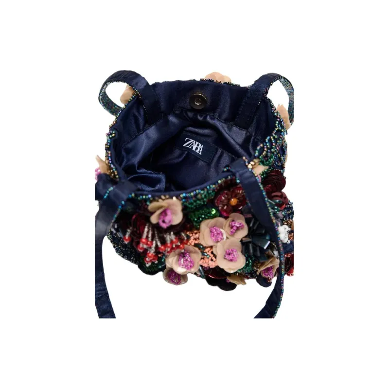 ZARA Polyester Tote Bag, Shoulder Bag, Shopping Bag Mini Women's Multicolor-3