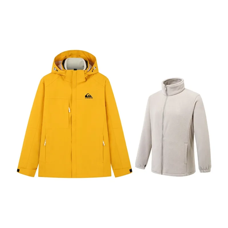 Quiksilver Waterproof, Windproof, Thermal, Water Repellent, Cold Resistant, Rainproof Windbreaker Jacket Unisex-2