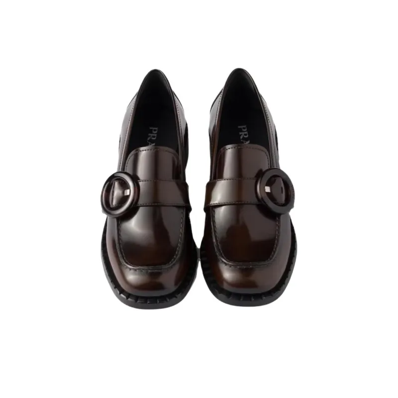 PRADA Loafers 3.5cm Women's Brown-5
