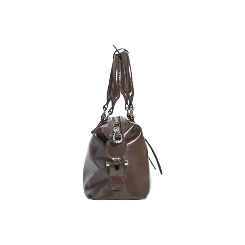 NOMK PU One Shoulder Handbag Regular Women's Coffee/Black-2