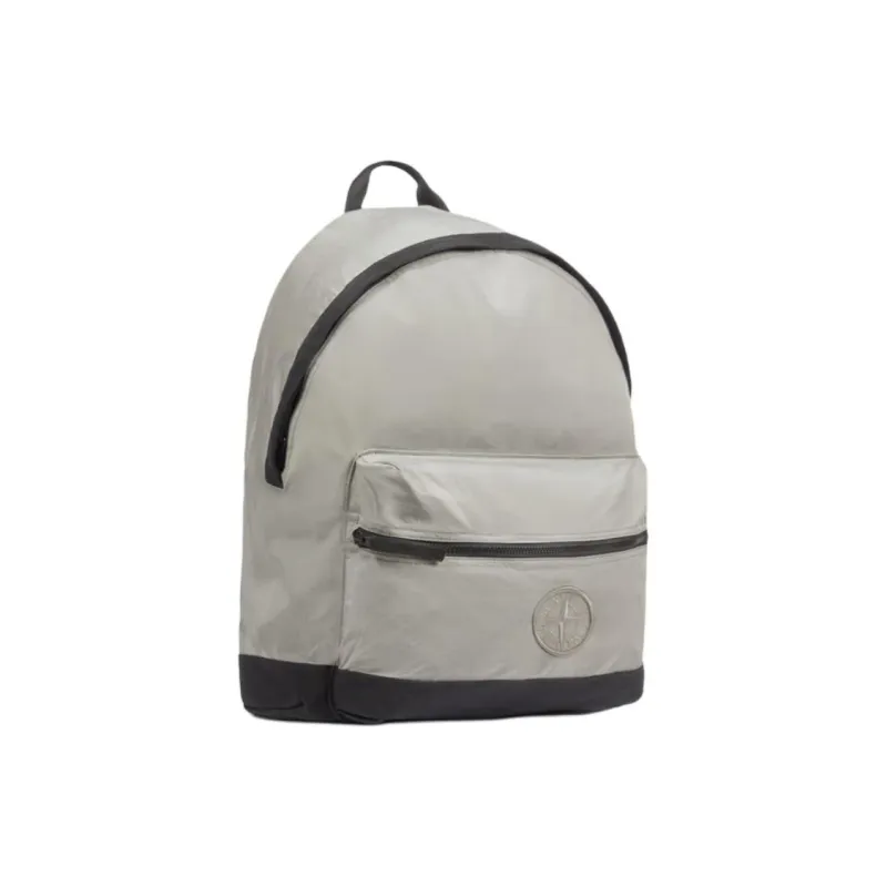 STONE ISLAND Logo Embroidered Zipped Backpack-1