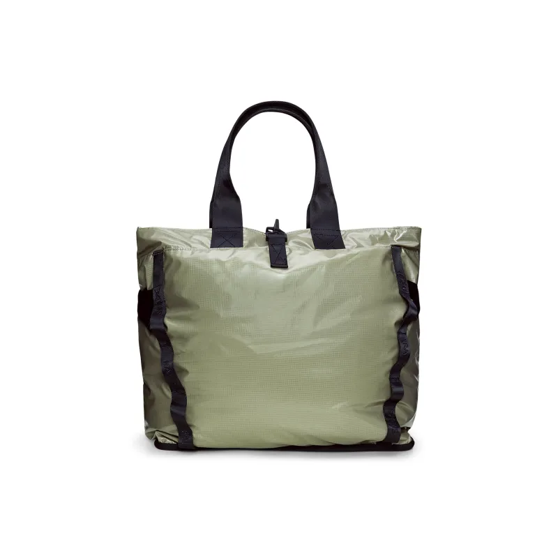Rains Polyester Totes Handbags Regular Unisex Black/Mist Gray-0