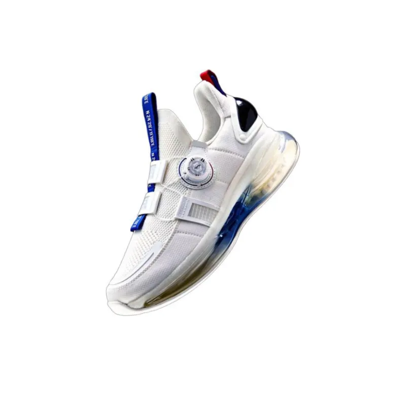 China Aerospace x Anta Cushioned Slip Resistant Abrasion Resistant Low Top Running Shoes Men's White Blue Red-2