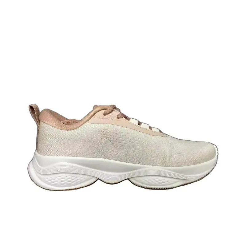 Erke Durable Cushioning Low-Top Running Shoes Women's White Pink-1