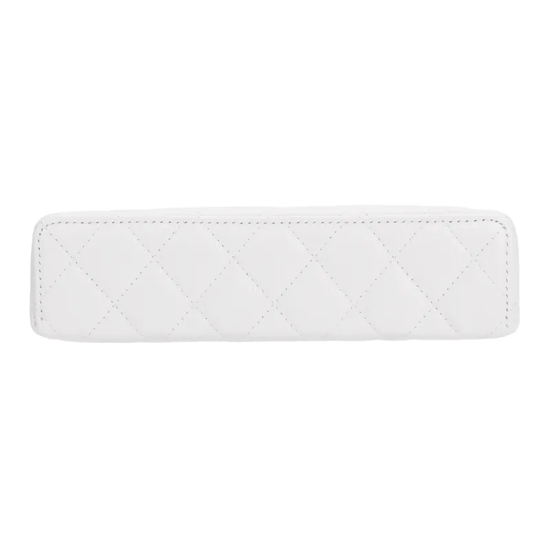 CHANEL Cow Leather Shoulder Bag, Crossbody Bag, Handbag Women's White-3