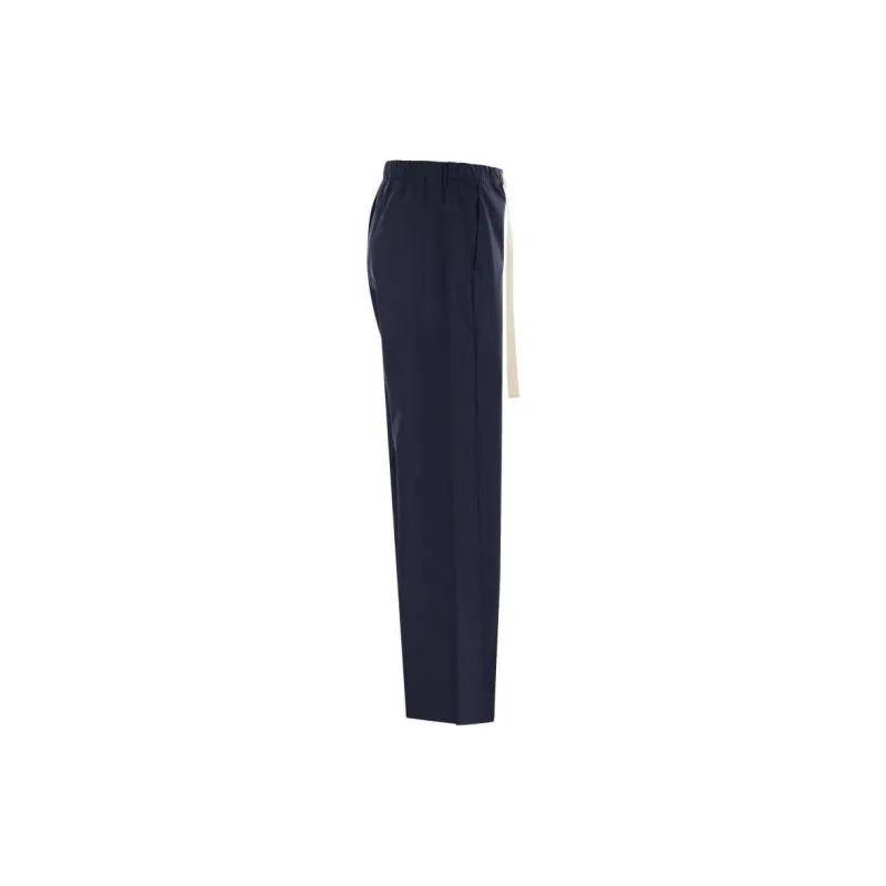 'S MAX MARA Argento Drawstring Wide Leg Trousers-2