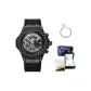 Black Blue[Comes with Cuban Bracelet]