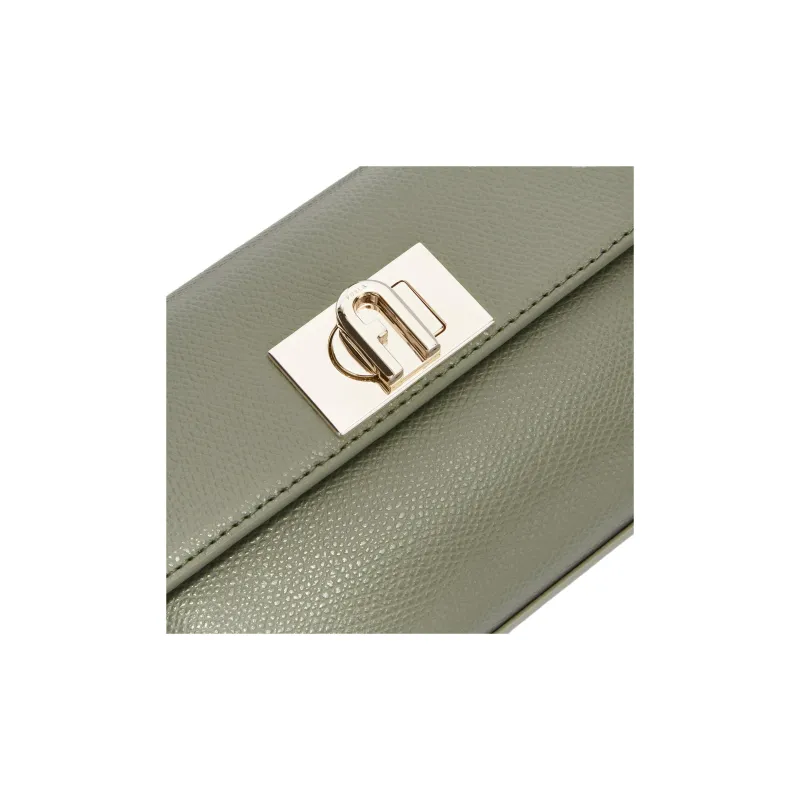Furla 1927 Collection Leather Shoulder Bag, Crossbody Bag, Handbag Mini Women's Agave Green-2