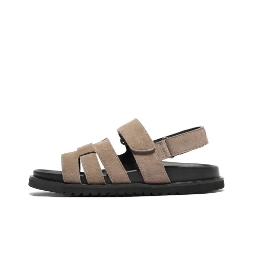 BELLE Beach Sandals Men Coffee, Khaki
