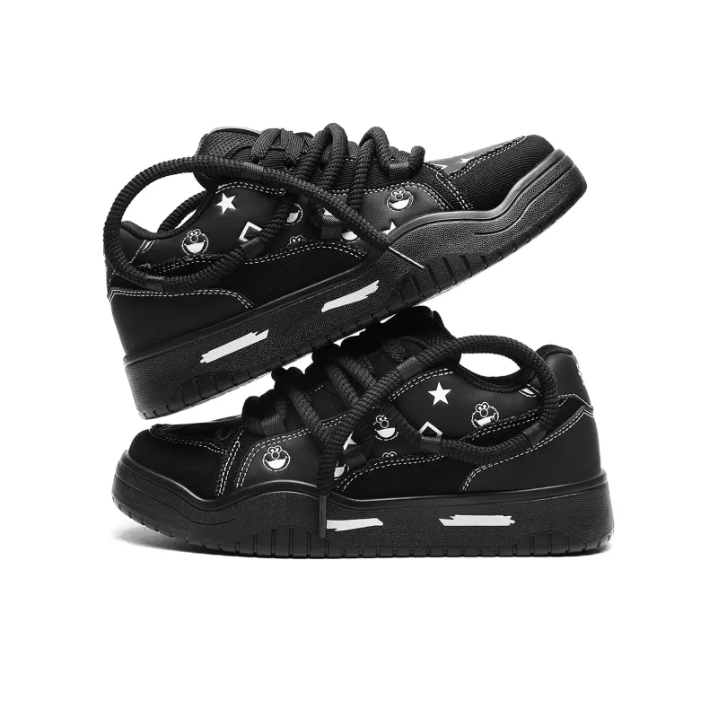SESAME STREET Skateboard Shoes Unisex Low Top White-39
