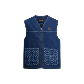 COACH SS25 Vest Men's Dark Color Washable