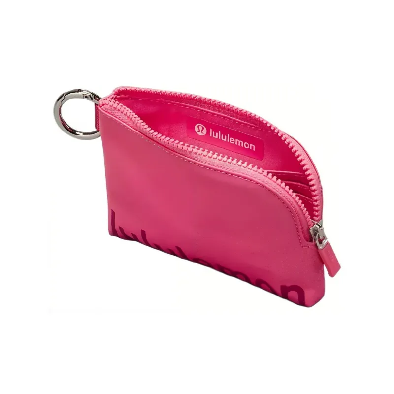 Lululemon Polyester Card Holder Unisex Cherry Blossom Pink & Washable Fuchsia-2