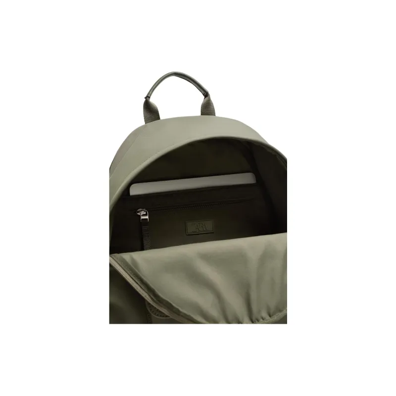 ZARA Polyester Backpack Large Size Men's Khaki Green-4