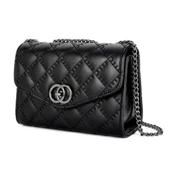CORALDAISY Synthetic Leather Shoulder Bag Crossbody Bag Regular Women's Midnight Black/Coconut Milk White