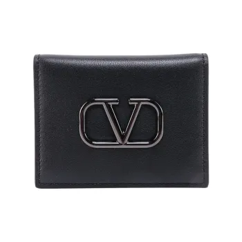 Valentino Leather Wallet Men's Black