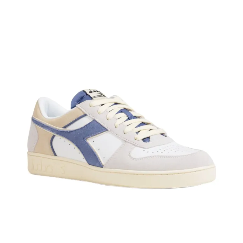 Diadora Magic Basket Anti Slip Wear Resistant Low Top Skateboard Shoes Men's White-2