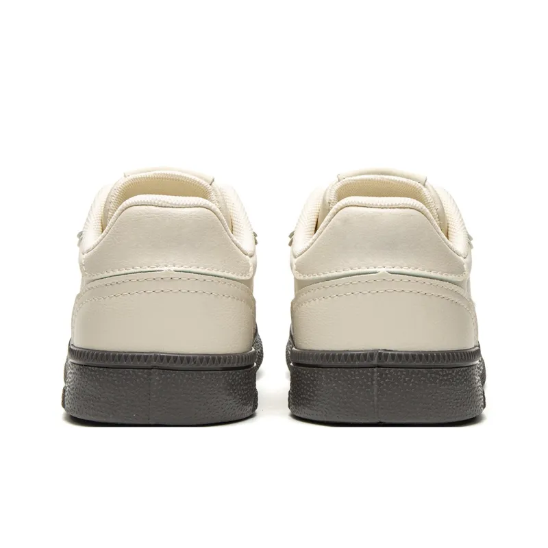 Far Waves Anti-Slip Wear-Resistant Low-Top Skateboard Shoes Women's Beige-3