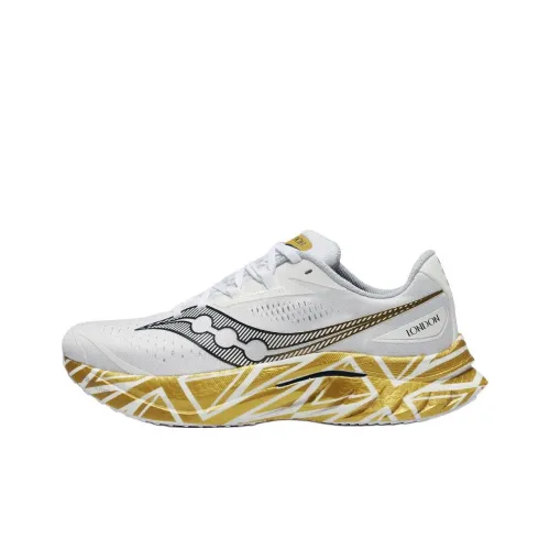 Saucony Endorphin Speed Brown 4 Cushioning Low Top Training Running Shoes Women's White Yellow