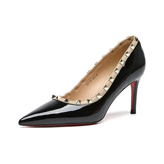 PINWEISHIDU High Heels Women's Black/Nude/Pink/Red-3