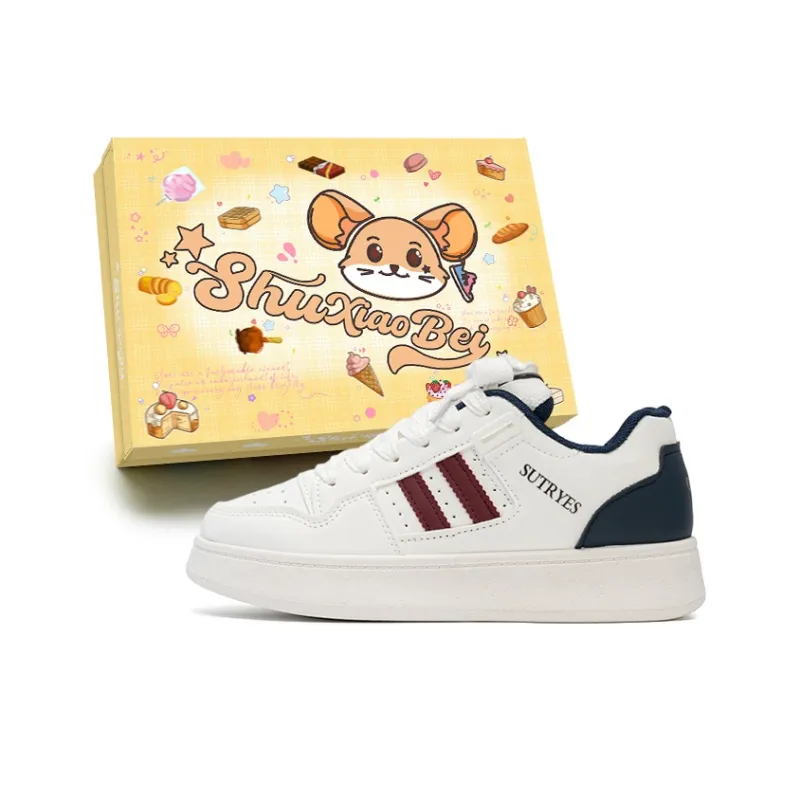 SHUXIAOBEI Anti Slip And Wear Resistant Lightweight Low Top Skateboard Shoes Unisex White Blue-13