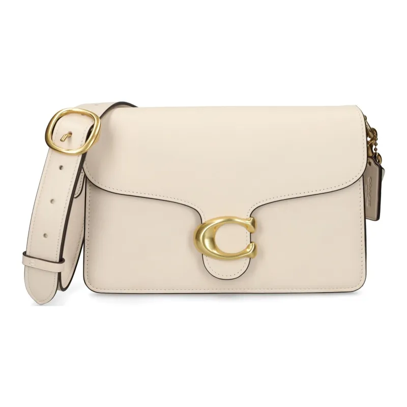 COACH Tabby Grained Leather Shoulder Bag Medium Size Women's Chalk White-2