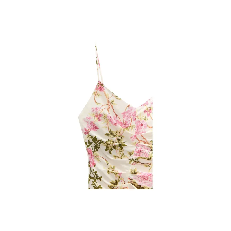 ZARA Slip Dress Women's Light Pink Red-3