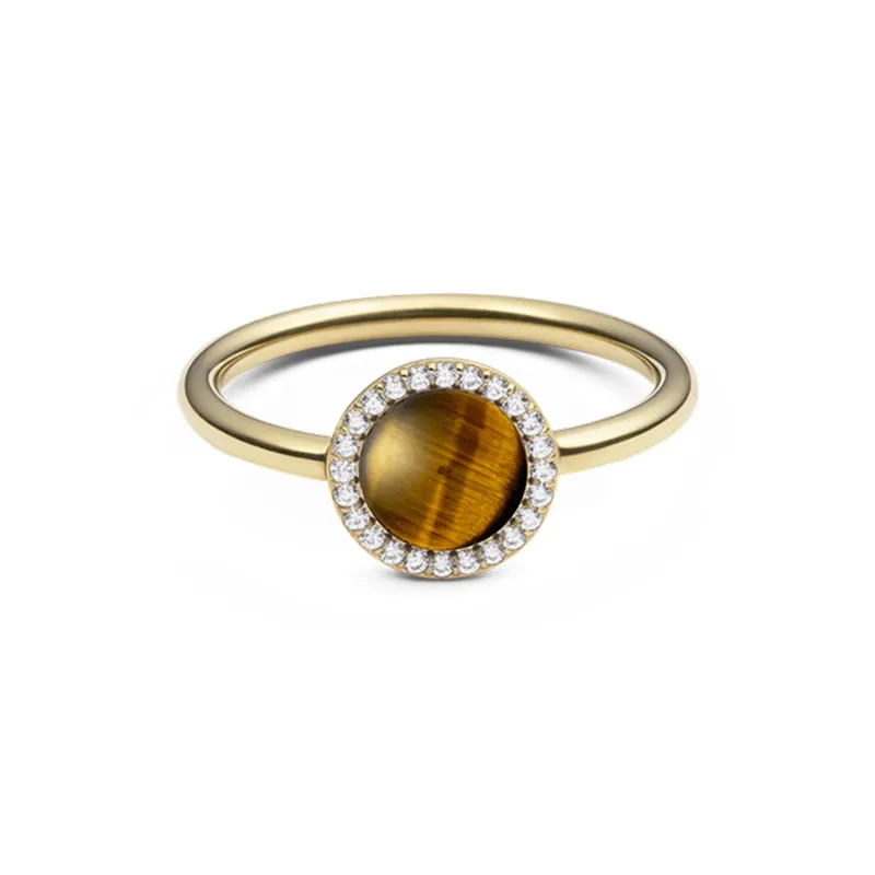 Daniel Wellington Tiger's Eye Stone Rings Women's-0