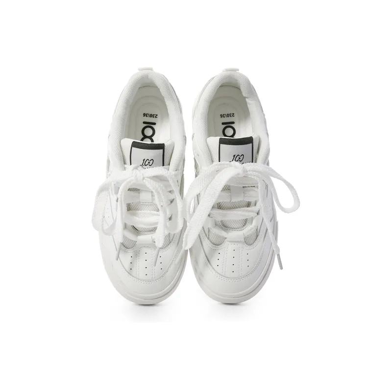 Cob Durable Lightweight And Breathable Low-Top Skateboard Shoes Women's White Red-15