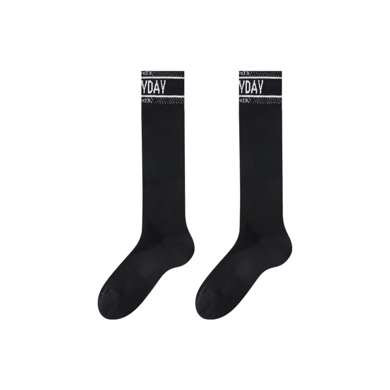 2323 Knee High Socks Women's 2 Pack Black-0
