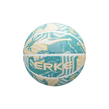 Erke Chinese Style Collection Rubber Basketball Cyan Size 7 Training Unisex