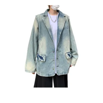COMOWA Denim Jackets Unisex Blue