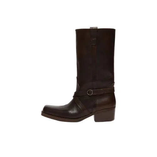 WEEKEND MaxMara Ankle Boots Women's Chocolate natural