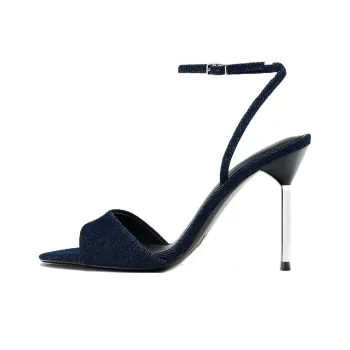 ZARA Strap Sandals 11cm Women's Blue