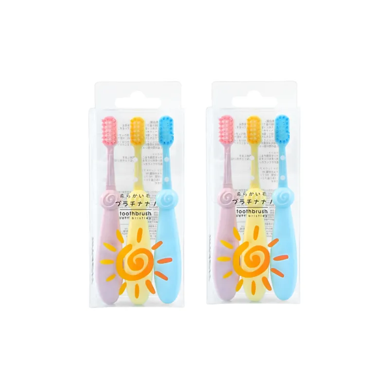 CHENYISHENG 3 Pack 2 5 Years Old Macaron Baby Toothbrush For Primary Teeth Soft Bristles-5