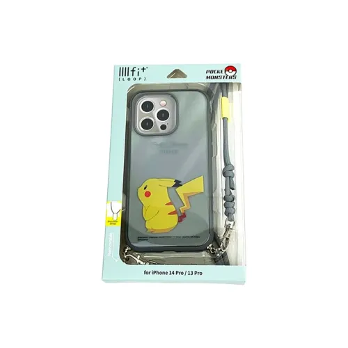 POKEMON TPU Material IIII Fit Loop Pikachu Neck Strap Phone Cases Compatibility With IPhone 14 Pro/13 Pro Cartoon