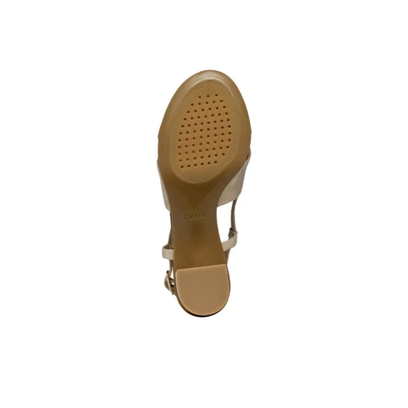 GEOX Aurely 50 One Strap Sandals 5.5cm Women's Gold-7