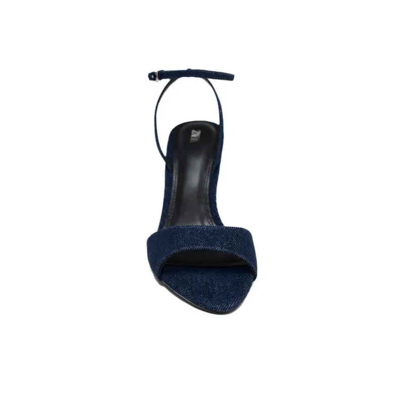ZARA Strap Sandals 11cm Women's Blue-2