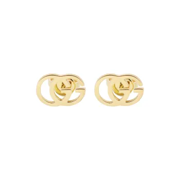GUCCI 18K Gold Stud Earrings Women's Gold