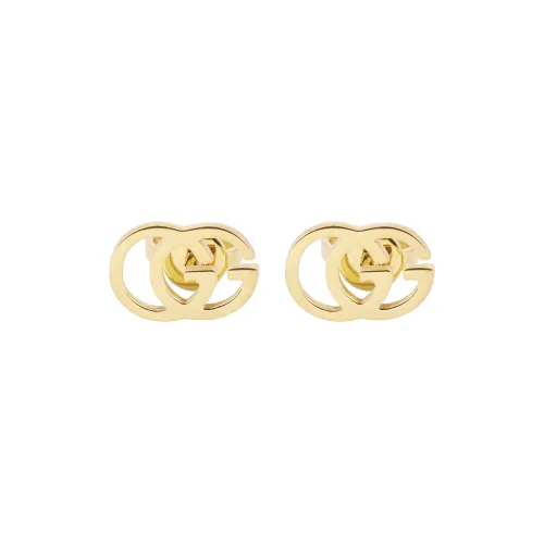 GUCCI 18K Gold Stud Earrings Women's Gold