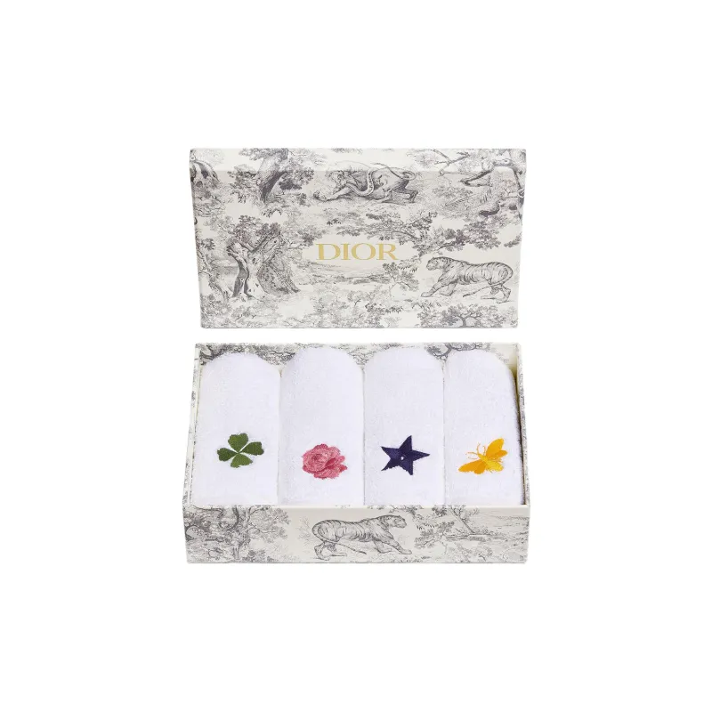 DIOR Towel Set Of 4 White 30*30cm-0