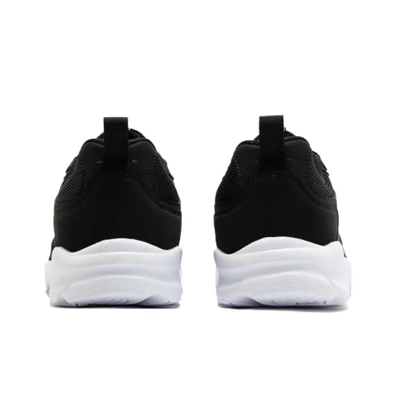 361° Anti Slip Wear Resistant Low Top Sprint Running Shoes Men's Black White-3