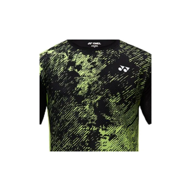 YONEX Badminton Jersey Men's Dark Yellow Green-2
