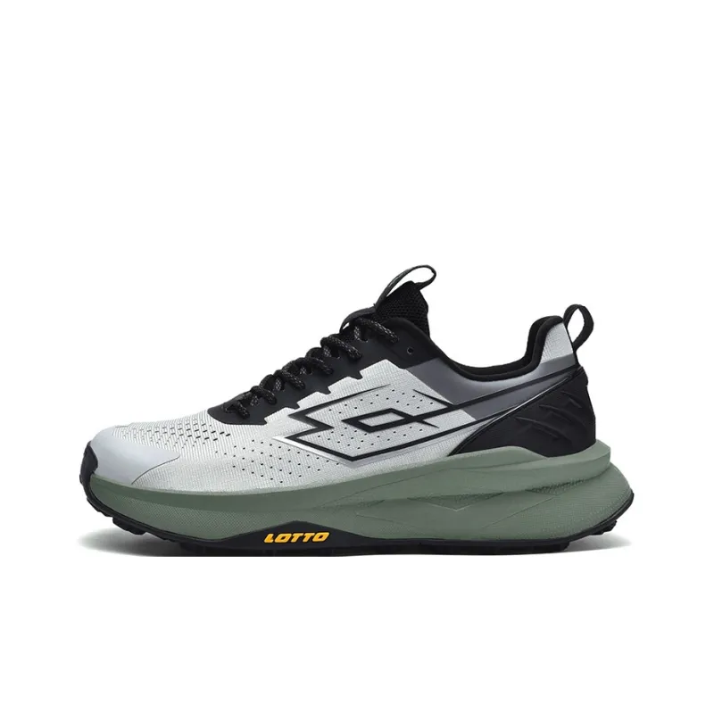 LOTTO Cushioned Slip Resistant Abrasion Resistant Low Top Trekking Shoes Men's Light Gray Green-0
