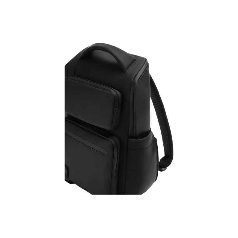 ZARA Polyurethane Backpack Large Size Men's Black-3